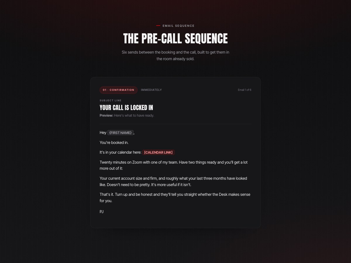 Pre-call sequence preview