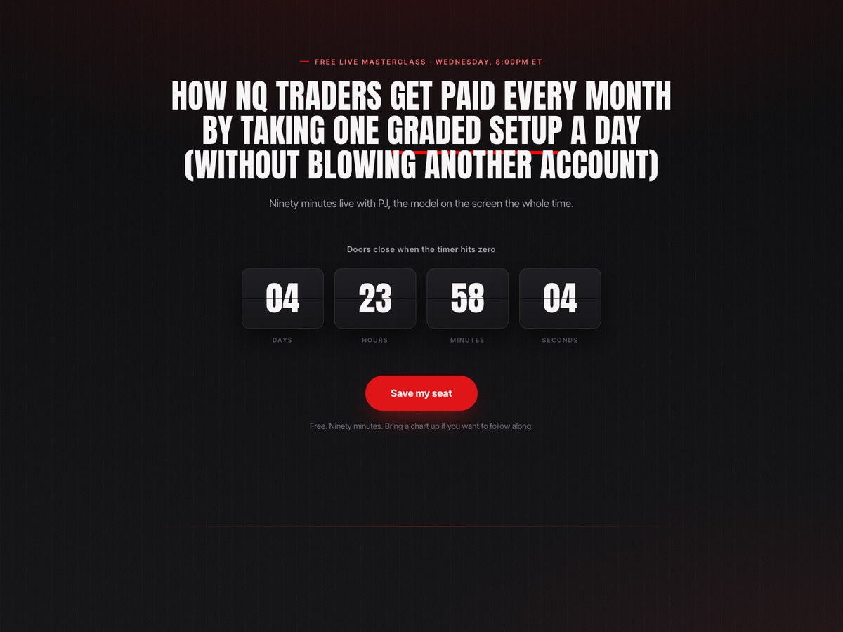 Registration page preview